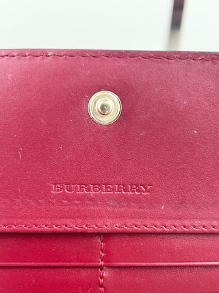 Burberry patent leather large wallet