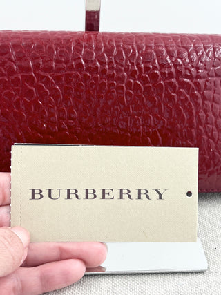 Burberry patent leather large wallet