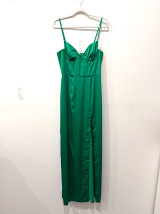 NBD Green maxi dress, S