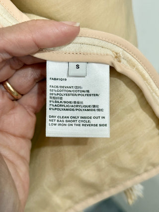 Lafayette 148 Tellar Lantern-Sleeve Oversized Fringe Jacket Cloud Multi Small