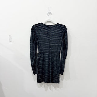 House of Harlow X Revolve Andrada Faux Wrap Mini Dress Black Womens Size XS
