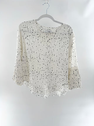 IRO 100% silk blouse with crochet inserts, FR 40 / US 8