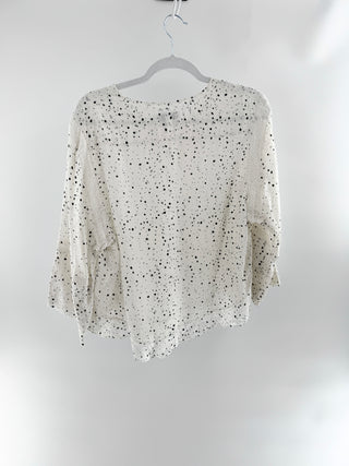 IRO 100% silk blouse with crochet inserts, FR 40 / US 8