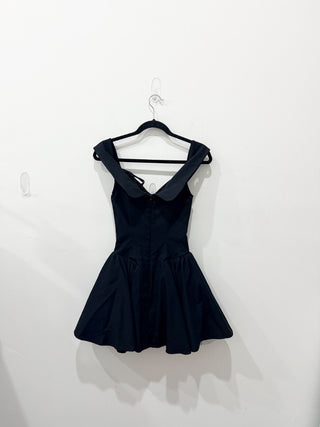 House of CB Elida Off-Shoulder Fit & Flare Corset Mini Dress Black Womens Small