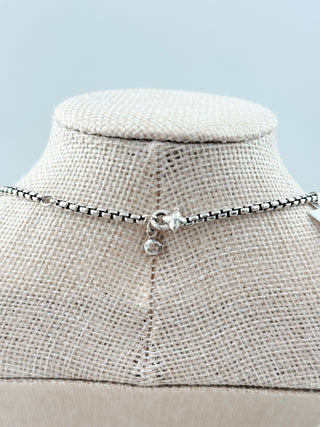 David Yurman petite bar statin diamond necklace sterling silver