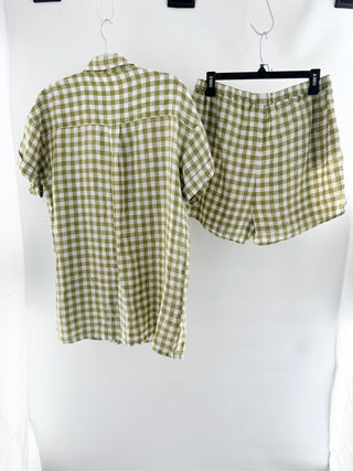 Vitamin A linen set shirt and shorts, L