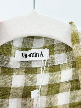 Vitamin A linen set shirt and shorts, L