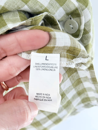 Vitamin A linen set shirt and shorts, L