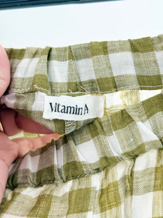 Vitamin A linen set shirt and shorts, L