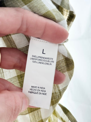 Vitamin A linen set shirt and shorts, L