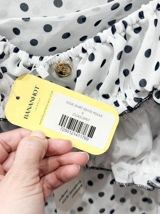 Bananhot josie polka dot shirt and skirt, top S / bottom XS