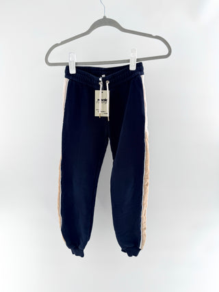 Chloe cotton jogger pants with side stripes, adjustable drawstring, and ribbed cuffs, 10Y