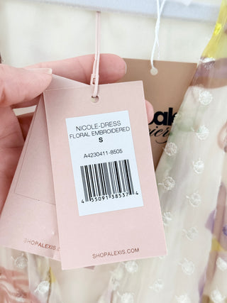 NWT Alexis Nicole Watercolour Floral Print Midi Shirtdress Multi Women's Small