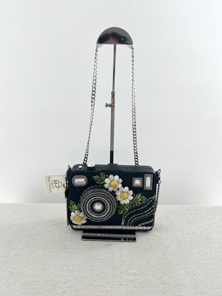 Mary Frances shoulder embellished bag with chain