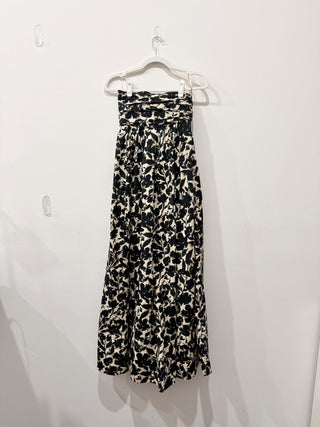 NWT J. Crew Collection Strapless Bow-Back Maxi Dress Black/Cream Women's Size 6