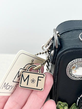 Mary Frances shoulder embellished bag with chain