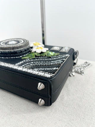 Mary Frances shoulder embellished bag with chain