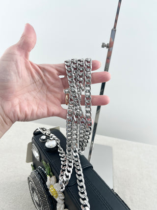 Mary Frances shoulder embellished bag with chain