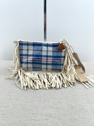 En Shalla small fringe pochette bag
