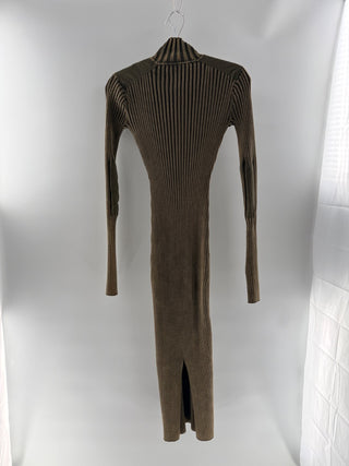 Versace jeans couture Vertical Ribbed Maxi Dress