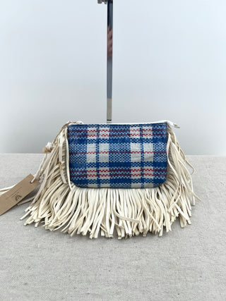 En Shalla small fringe pochette bag