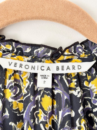 Veronica Beard black yellow pattern mini dress, 2