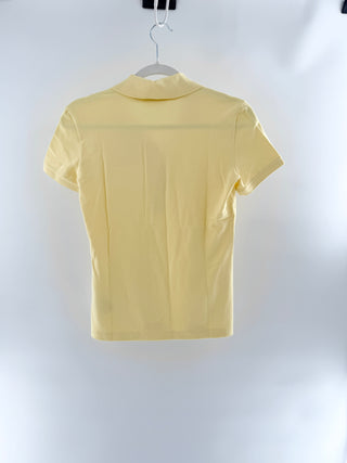 Lacoste short-sleeve polo shirt crafted from signature cotton petit knit with tonal embroidered crocodile logo, 34