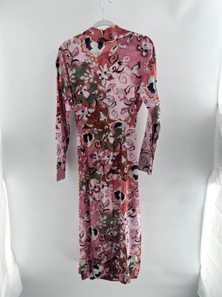 MISA cotton blend floral maxi dress, S