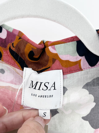 MISA cotton blend floral maxi dress, S