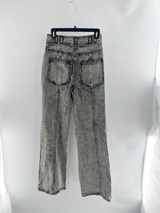Ulla Johnson acid wash straight jeans, 4