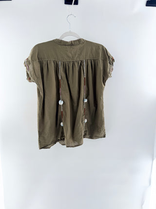 Roller Rabbit boho blouse top, XS - oversized