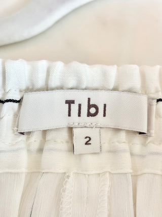 Tibi white striped shorts, 2