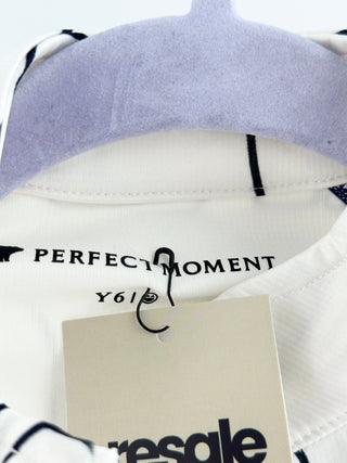 perfect moment kids polar bear base layer quarter-zip in a technical stretch fabric, 6Y