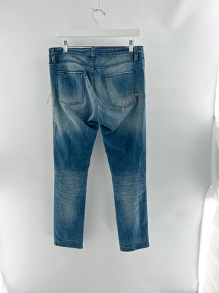 Charlotte Boyfriend jeans with rhinestone embellishment fringe, 29