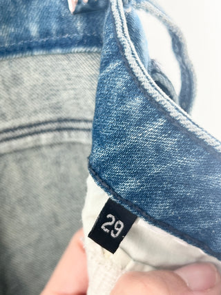 Charlotte Boyfriend jeans with rhinestone embellishment fringe, 29