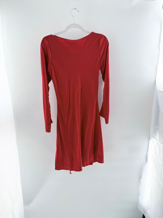 NWT Rails Alessandra Saton Long Sleeve Ruched Mini Dress Scarlet Womens Small