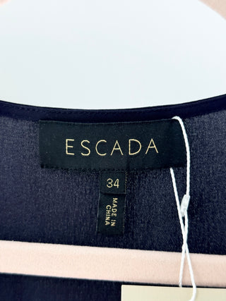 Escada silk v neck top, 34 / S