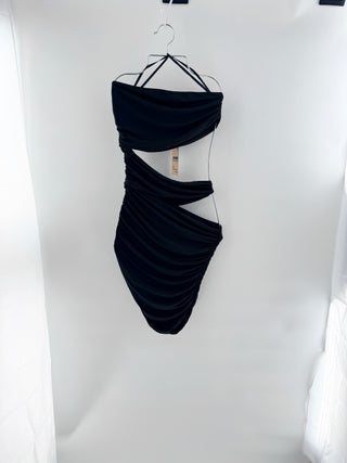 H:ours jersey midi dress with cut outs, M