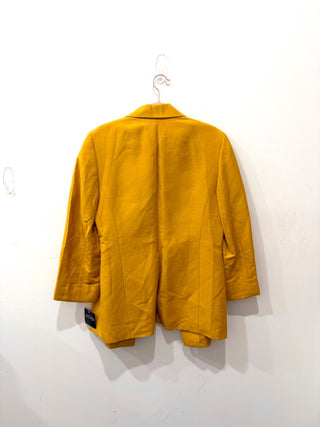 NWT Kasper Linen Blend Open Front Topper Cuff Sleeve Oversized Blazer Womens 12