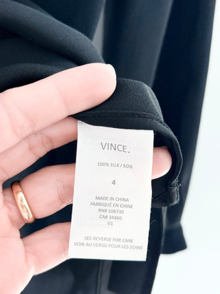 Vince long sleeve button down silk blouse, 4