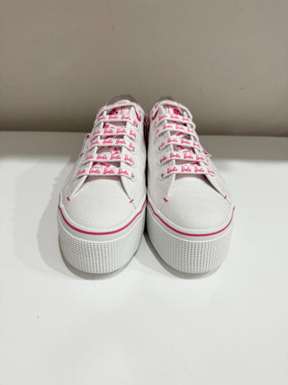 NWT Superga 2790 Barbie Classic Canvas Platform Sneakers White/Pink Women's 6.5