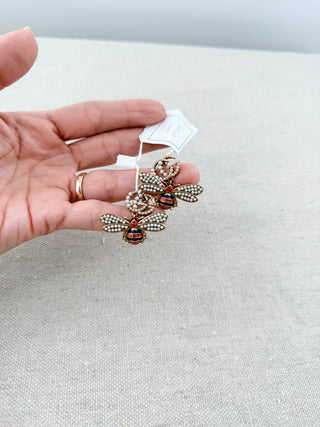 Gucci bee earrings with Pearl accents and GG logo