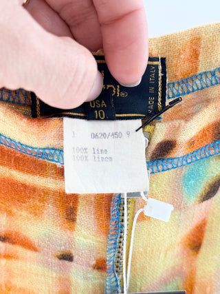 Fendi tie dye front zipper pants, 44 IT / US 6