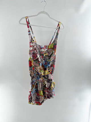 Agua Bendita colorful lightweight cotton romper, XS