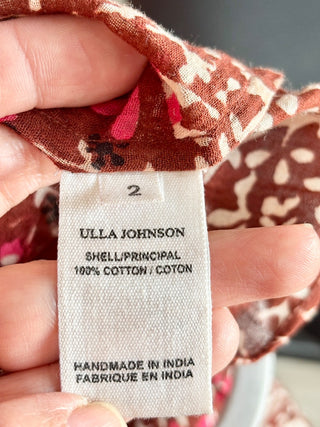 Ulla Johnson brown red pattern set: top and mini skirt, 2