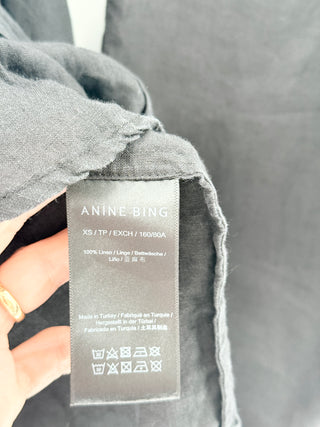 Anine Bing linen set button down and pants, XS oversized