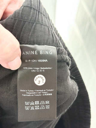 Anine Bing linen set button down and pants, XS oversized