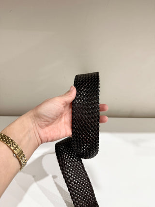 n.a. braided wide belt faux leather, one size