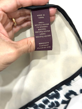 NWT Johnston & Murphy Animal-Print Faux-Suede Open Blazer Ivory Multi Womens L