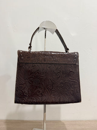 Donald J. Pliner textured leather top handle bag collector piece - autographed